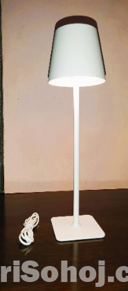 LED NIGHT TABLE LAMP WITH THREE COLORS & RECHARGEABLE.